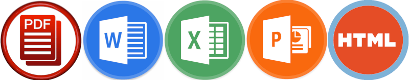 Как экспортировать проекты в форматы PDF, Word, Excel и слайд-шоу HTML